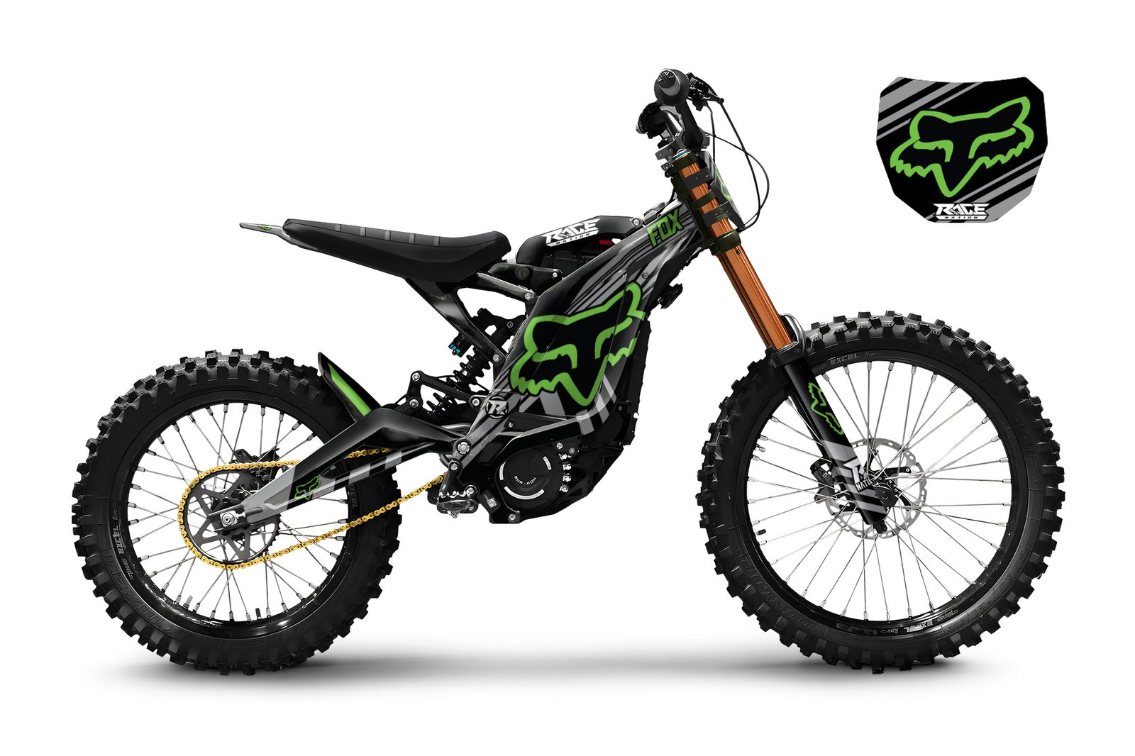 Surron Lightbee X FOX V2 Black Graphics Kit - Image 9