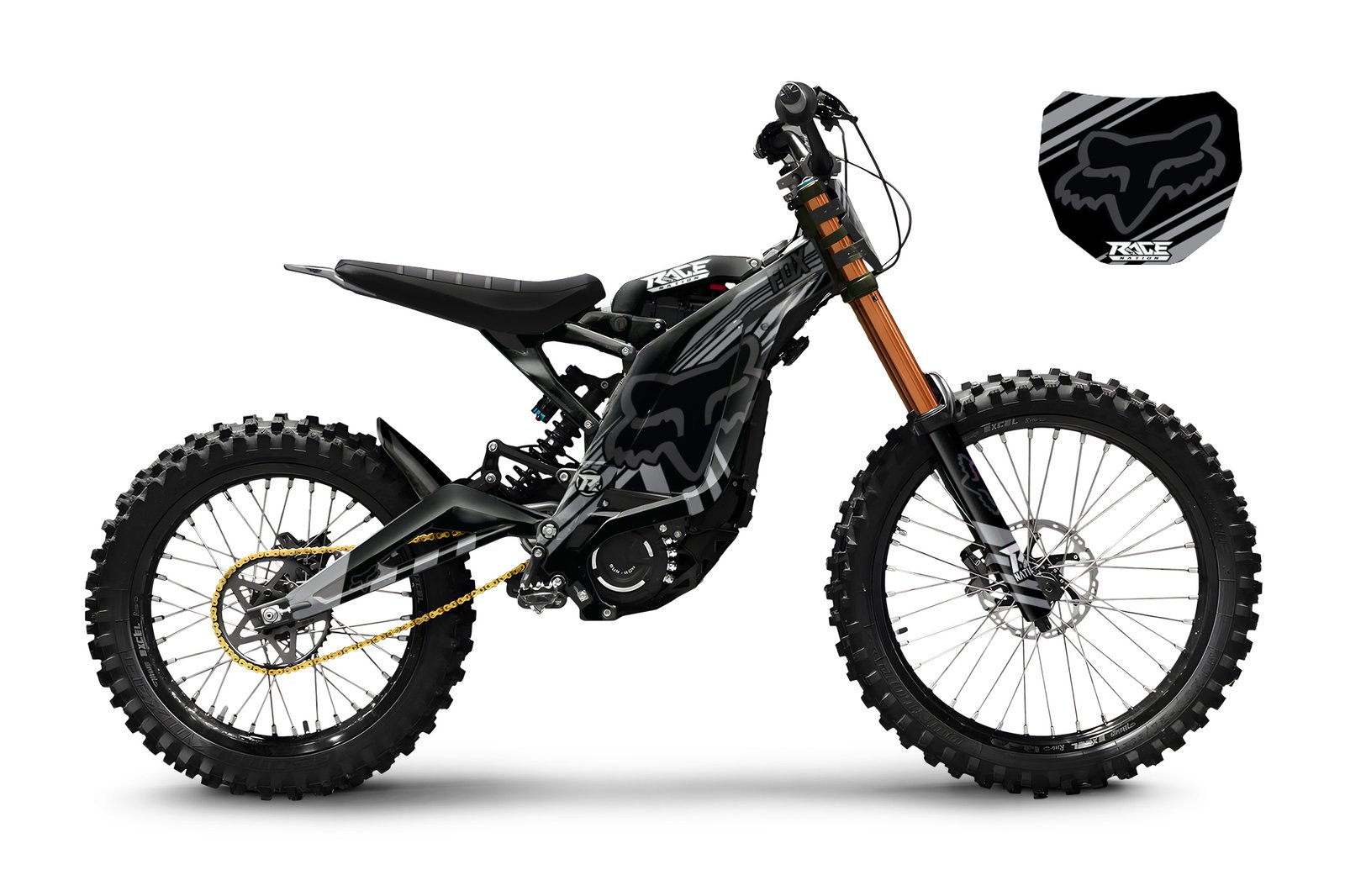 Surron Lightbee X FOX V2 Black Graphics Kit - Image 8