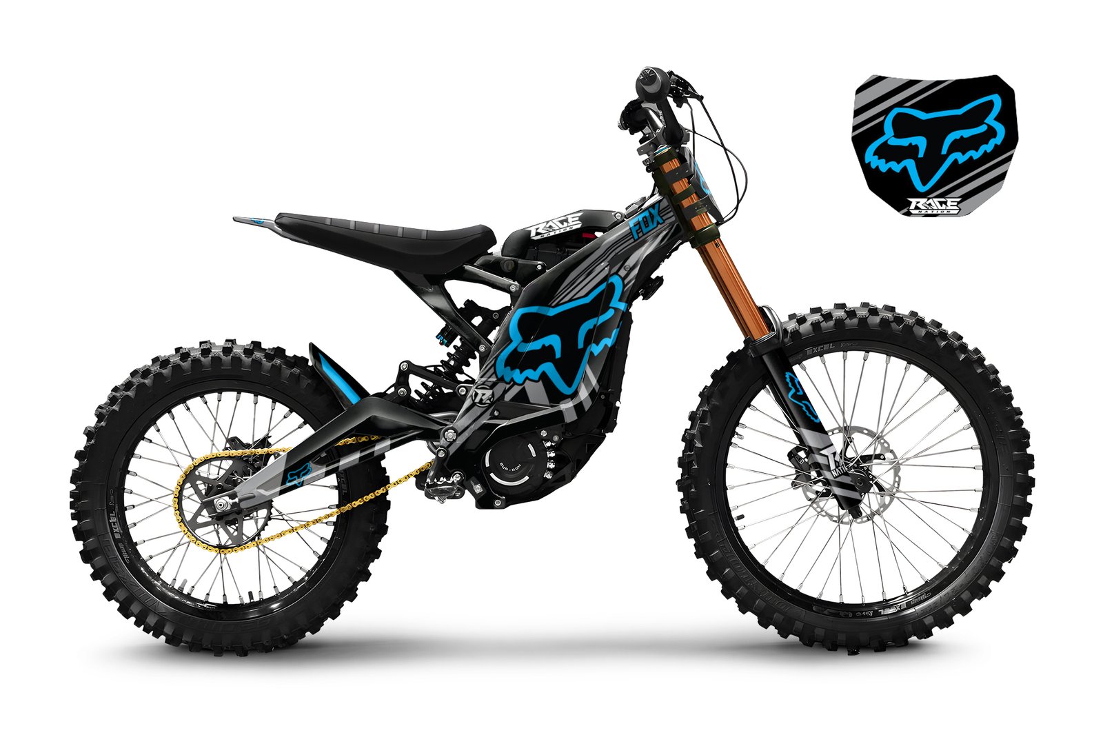 Surron Lightbee X FOX V2 Black Graphics Kit - Image 7